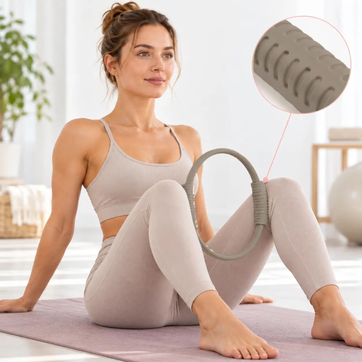 Silikonowy ring do pilatesu Power Ring 34 cm z antypoślizgową powierzchnią 3/7