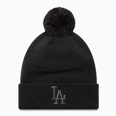 Cappello invernale da donna New Era Metallic Bobble Los Angeles Dodgers nero