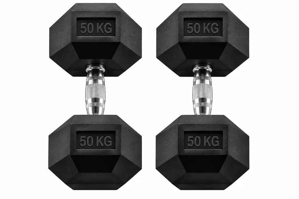 Hexagonale mancuernaset HEXRU50 para fitness y entrenamiento de fuerza 4/4