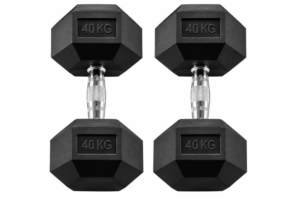 Hexagonale mancuernaset HEXRU40 para fitness y entrenamiento de fuerza 4/4