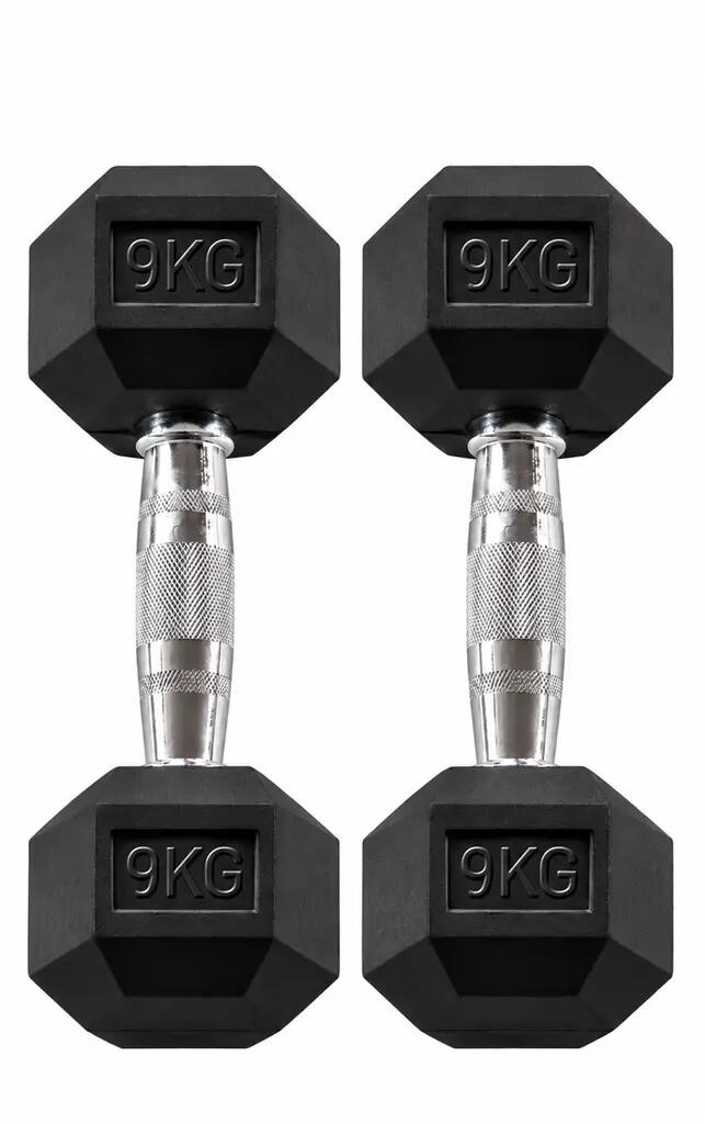 Hexagonale mancuernaset HEXRU9 para fitness y entrenamiento de fuerza 5/5