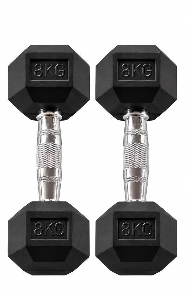 Hexagonale halterset HEXRU8 voor fitness en krachttraining 4/4