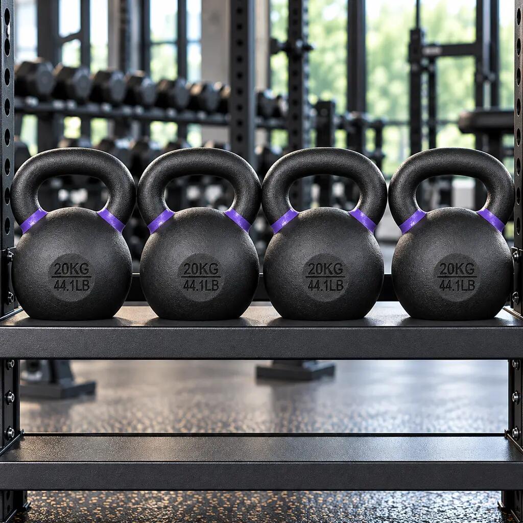 Kettlebells con poedercoating KBPO20 para fitness y entrenamiento de fuerza 3/3