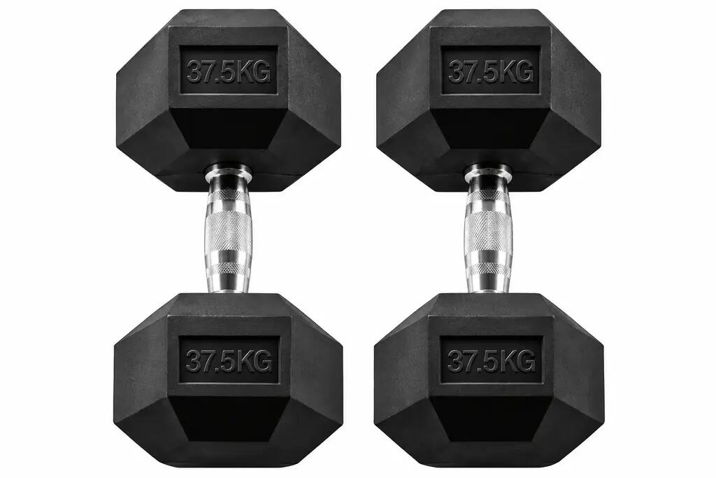 Hexagonale halterset HEXRU37.5 voor fitness en krachttraining 4/4
