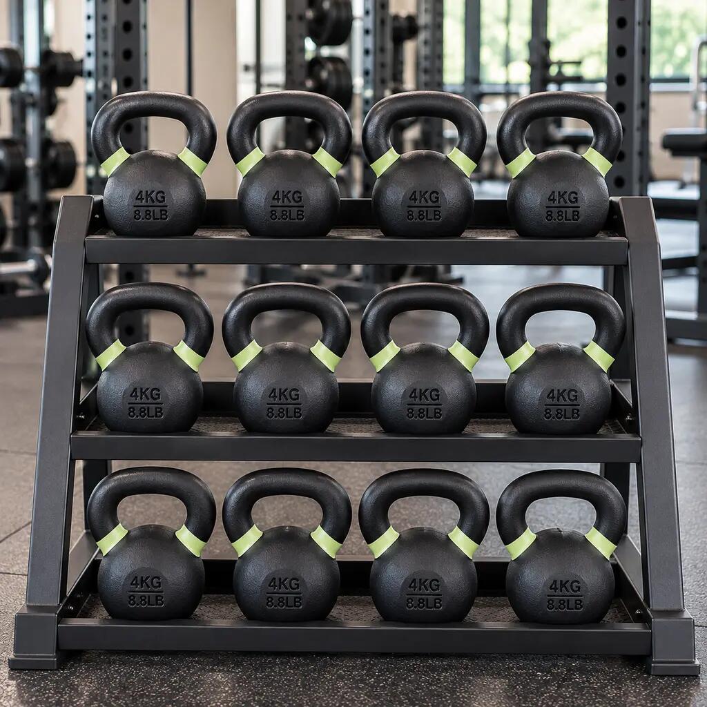 Kettlebells con poedercoating KBPO4 para fitness y entrenamiento de fuerza 4/4