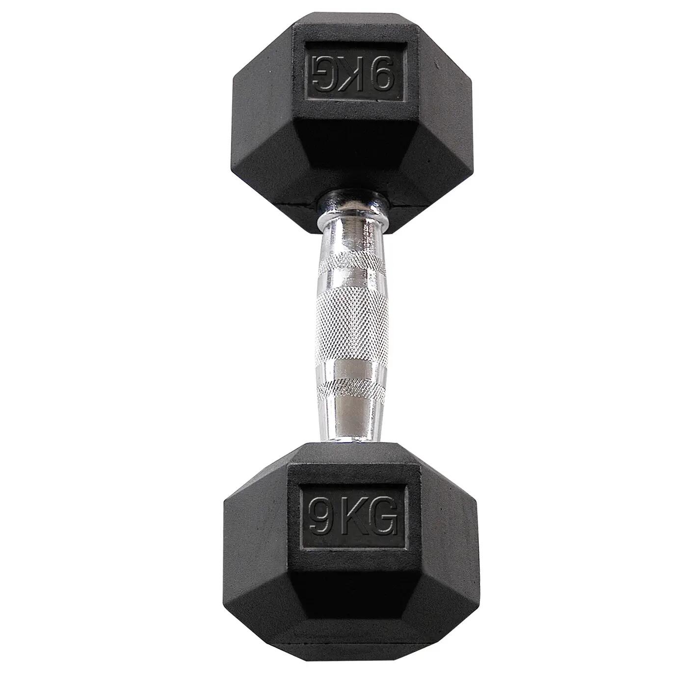 Hexagonale mancuernaset HEXRU9 para fitness y entrenamiento de fuerza 4/5