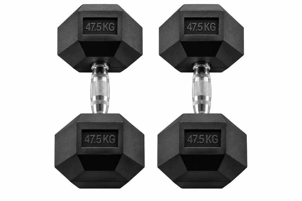 Hexagonale halterset HEXRU47.5 voor fitness en krachttraining 4/4