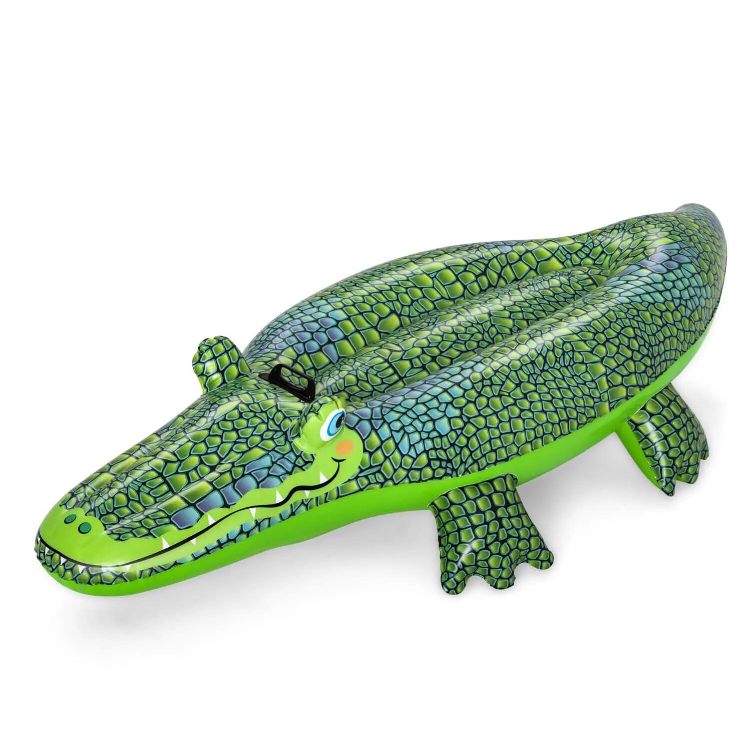 Bestway Buddy the Crocodile Pool Float, Kids Inflatable Ride-On with Handles 8/8