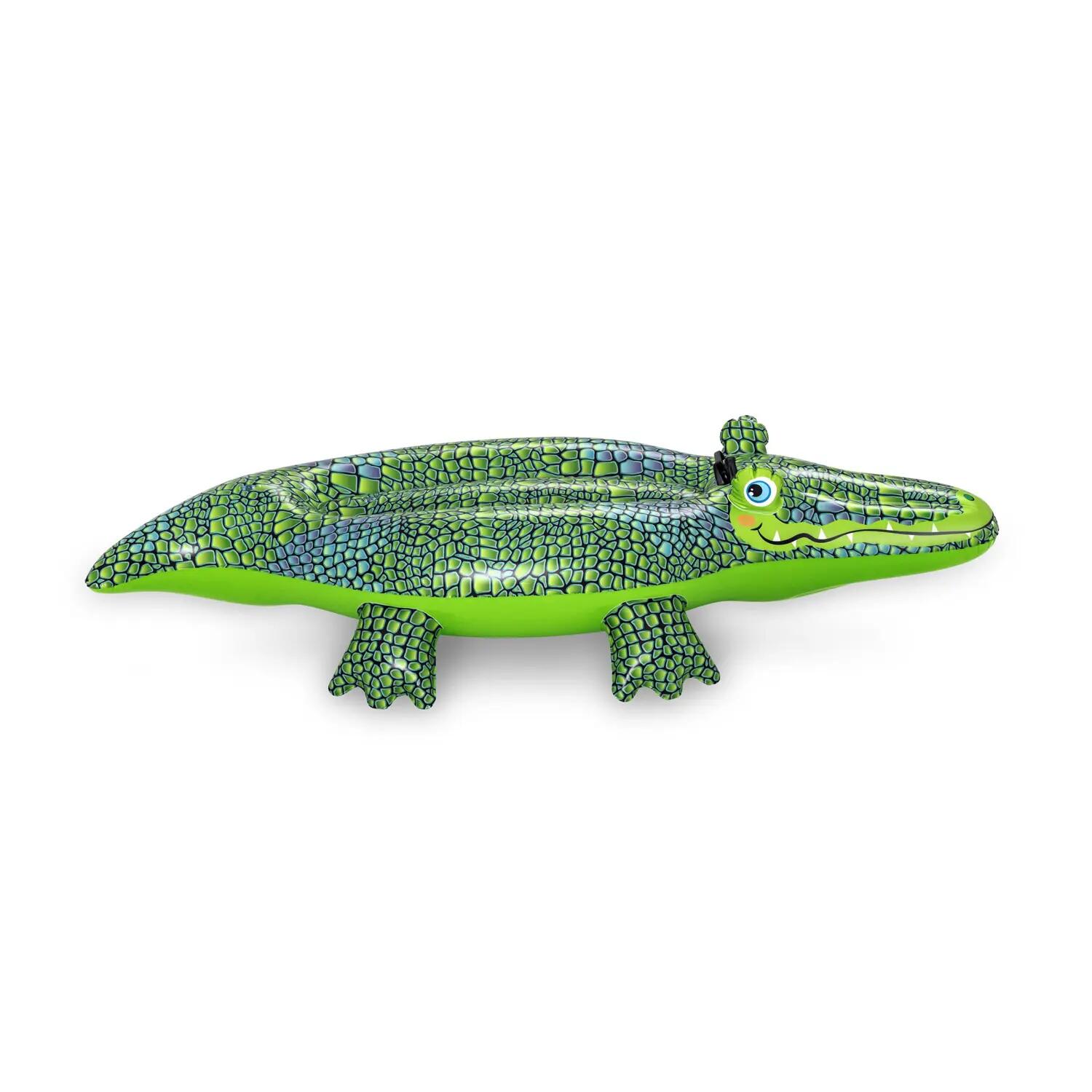 Bestway Buddy the Crocodile Pool Float, Kids Inflatable Ride-On with Handles 7/8