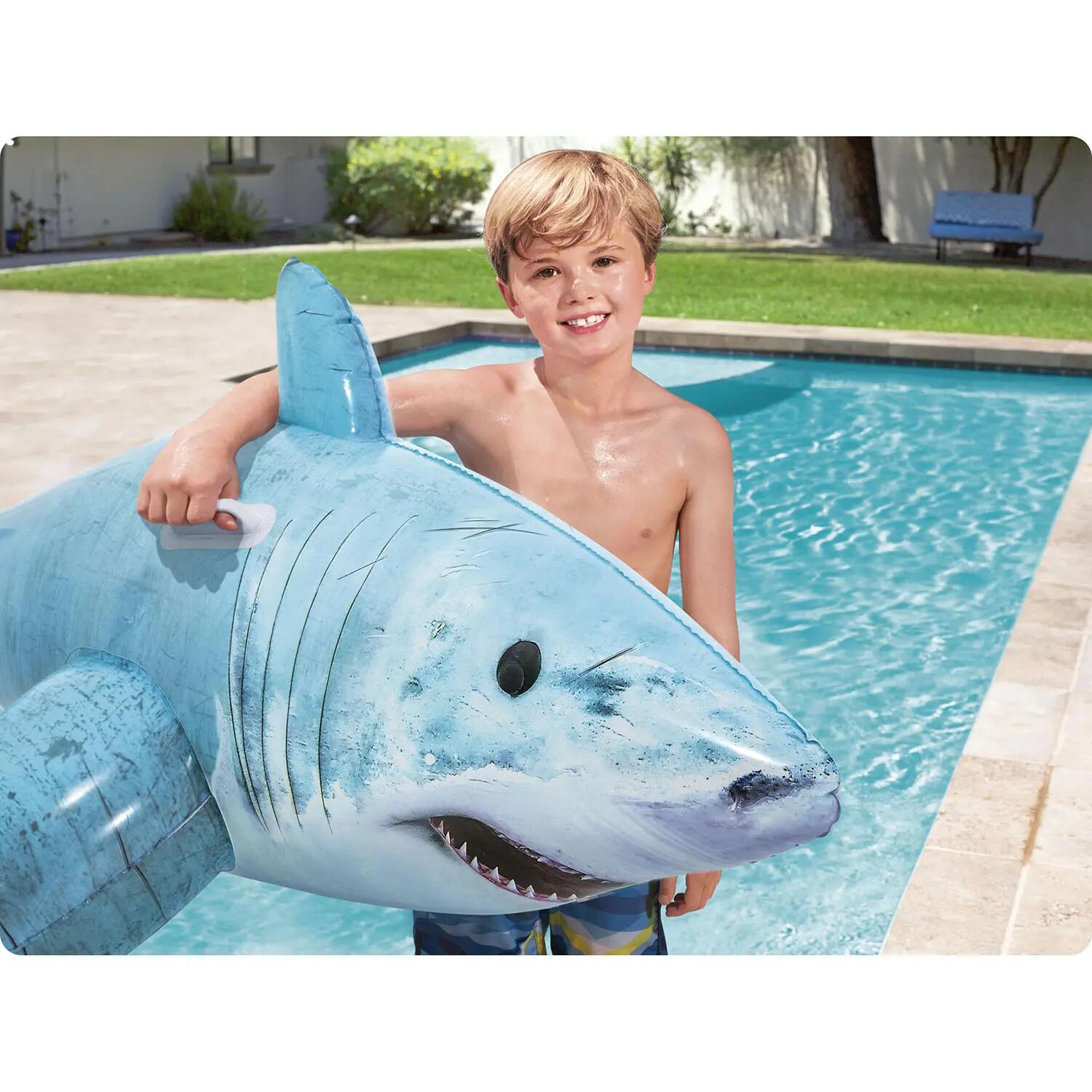 Tiburón hinchable Bestway 183x102 cm para piscina 5/8