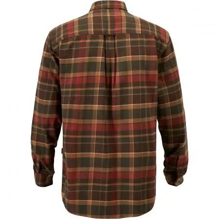 Herren Outdoorhemd Prestwick Exclusive - Baumwollmix, 5XL, Dark Green/Terracotta 2/5