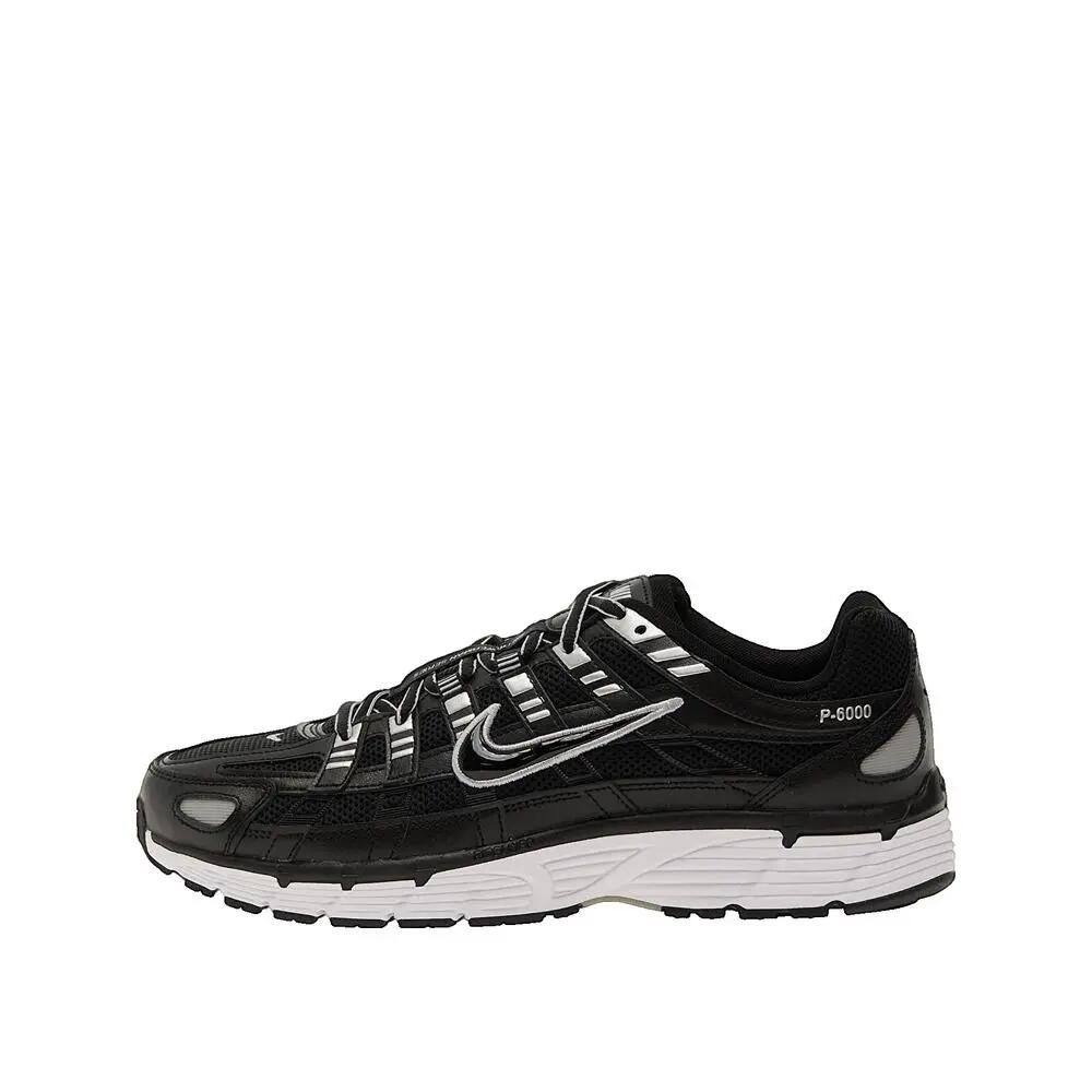 Chaussures Nike P-6000 Noir Blanc Argent Métallique 6/6