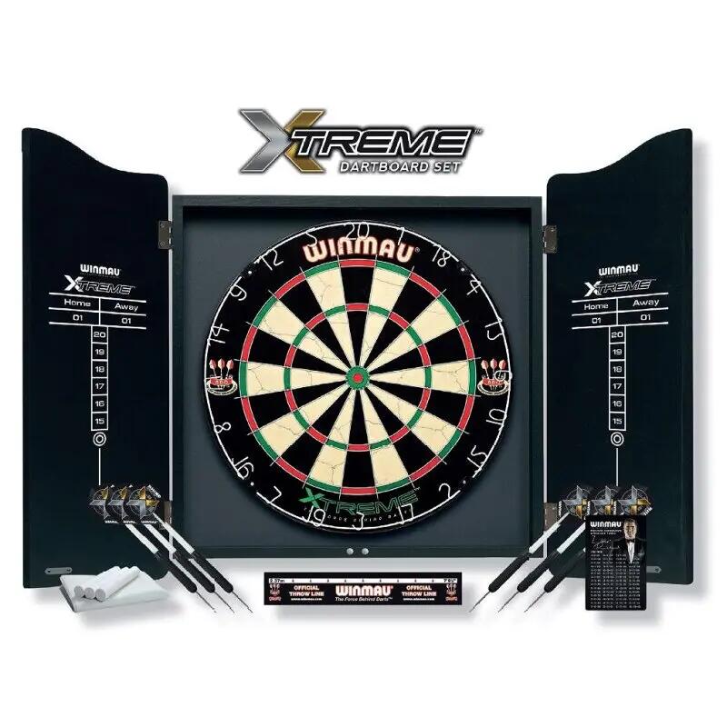 Dartbordset - Darts - Winmau Xtreme - Met kast en accessoires 1/5