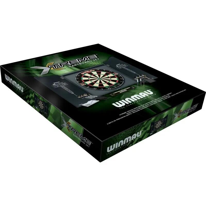Dartbordset - Darts - Winmau Xtreme - Met kast en accessoires 2/5