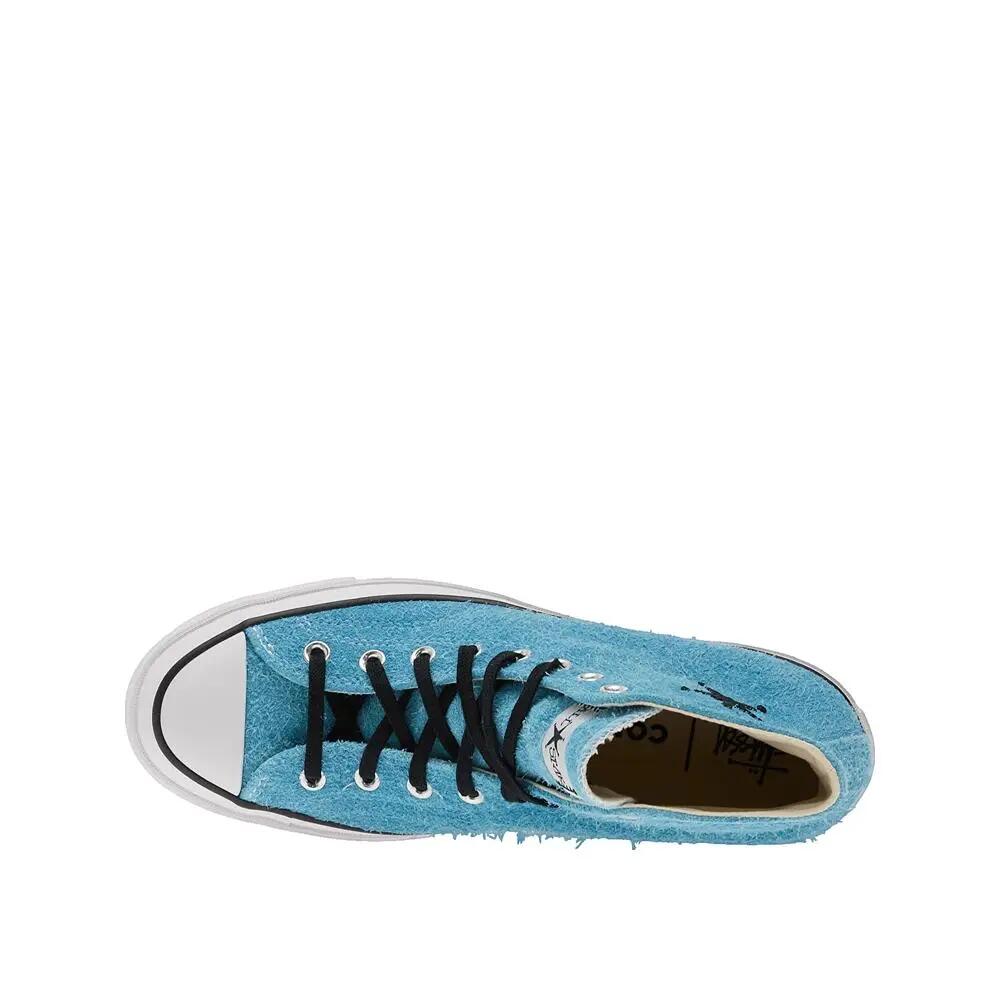 Chaussures Converse Chuck 70 Hi Suède Bleu 3/3