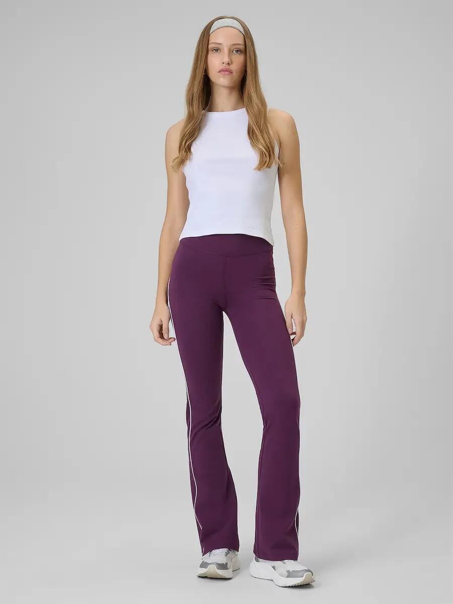 Leggings donna 4F CAS - vita alta, taglio aderente, gambe svasate 3/7