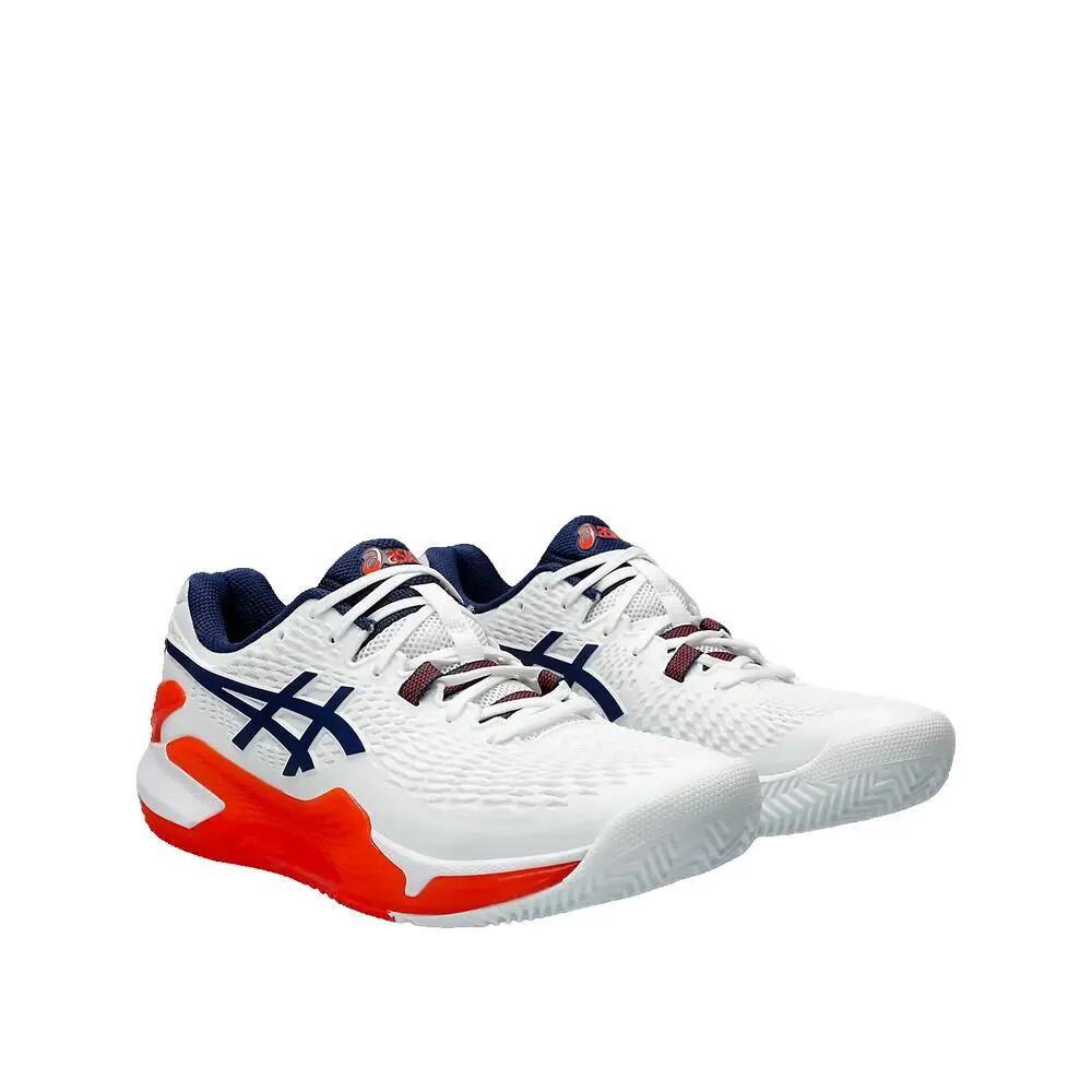 Zapatos de tenis ASICS Gel-Resolution 9 Clay Blanc/Bleu 3/3
