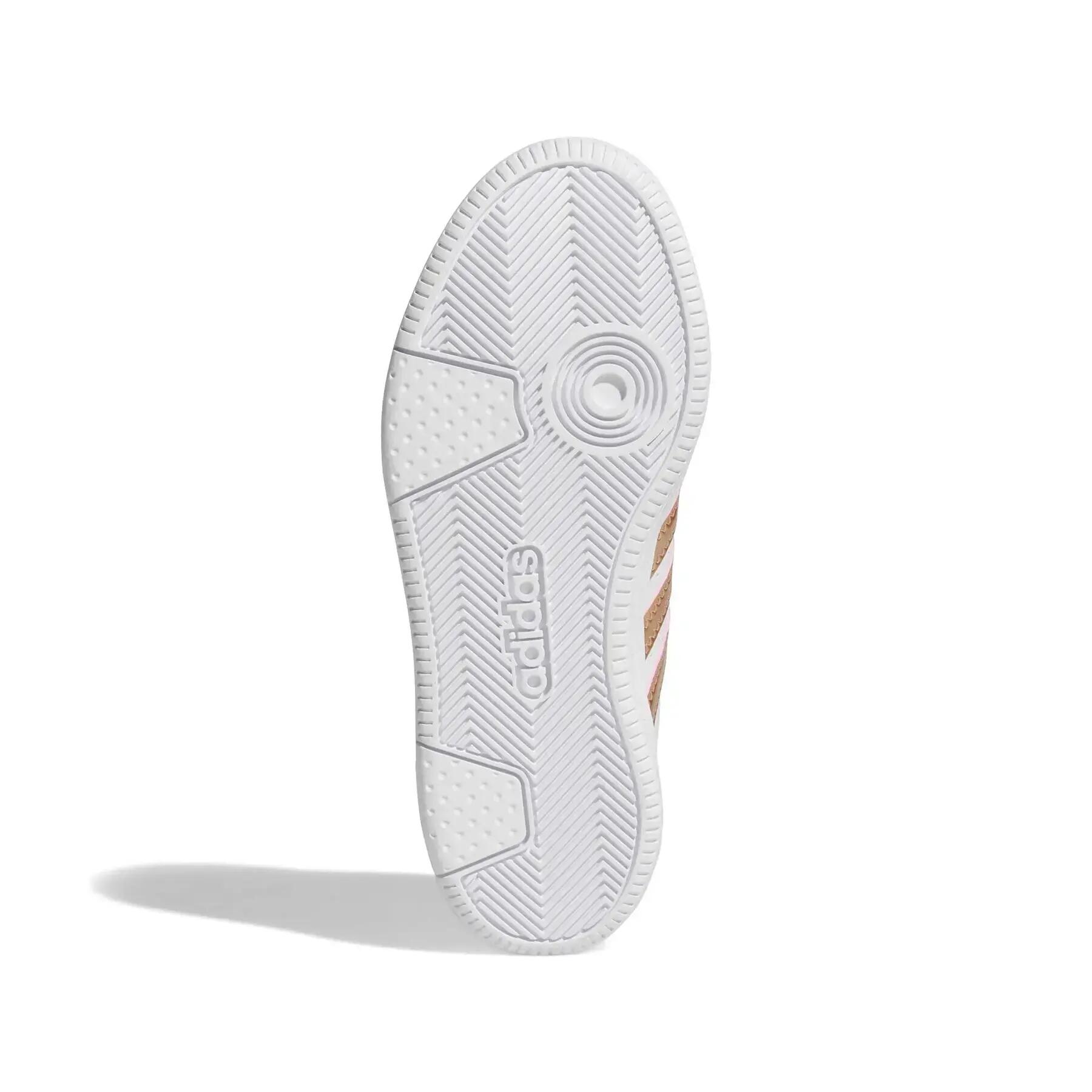 Sneakers - Jongens - Adidas Hoops Classic J - Wit, zwart en goud 5/7