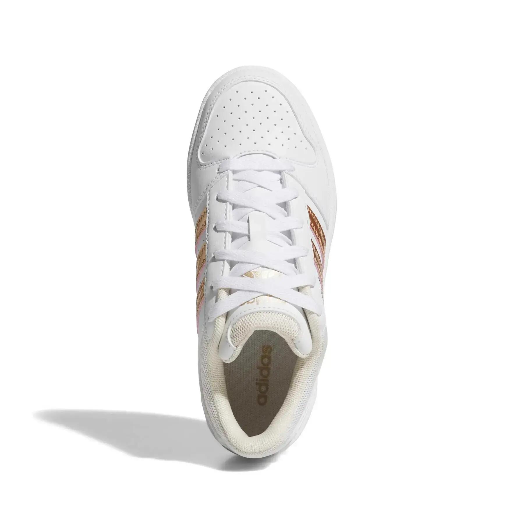 Baskets - Sport - Garçons - Adidas Hoops Classic J - Blanc, noir ou doré 3/7