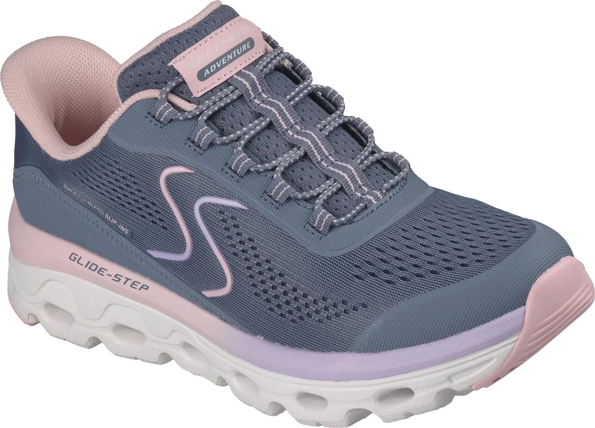 Skechers Slip-ins Glide-Step Sole wandelschoenen voor dames, grijs/roze 5/7