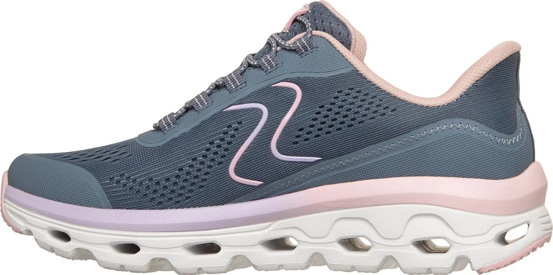 Skechers Slip-ins Glide-Step Sole wandelschoenen voor dames, grijs/roze 2/7