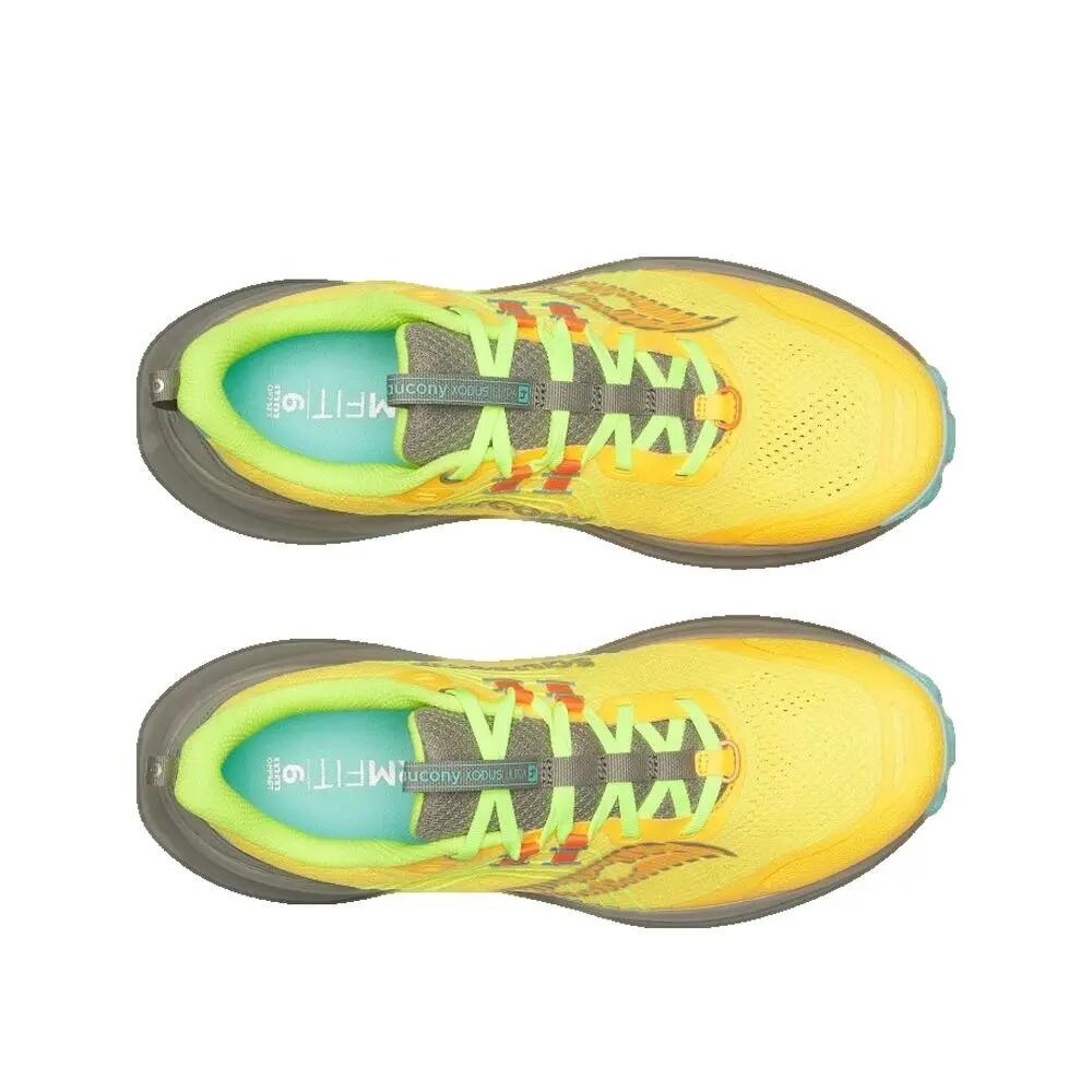 Herren - trail - schuhe - gedämpft - Xodus Ultra 4 - gelb/grün 4/6