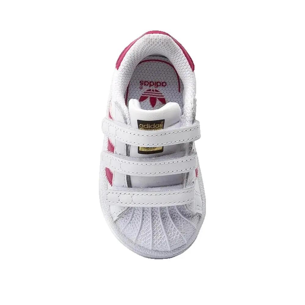 Chaussures adidas Superstar CF I Blanc/Rose 2/4