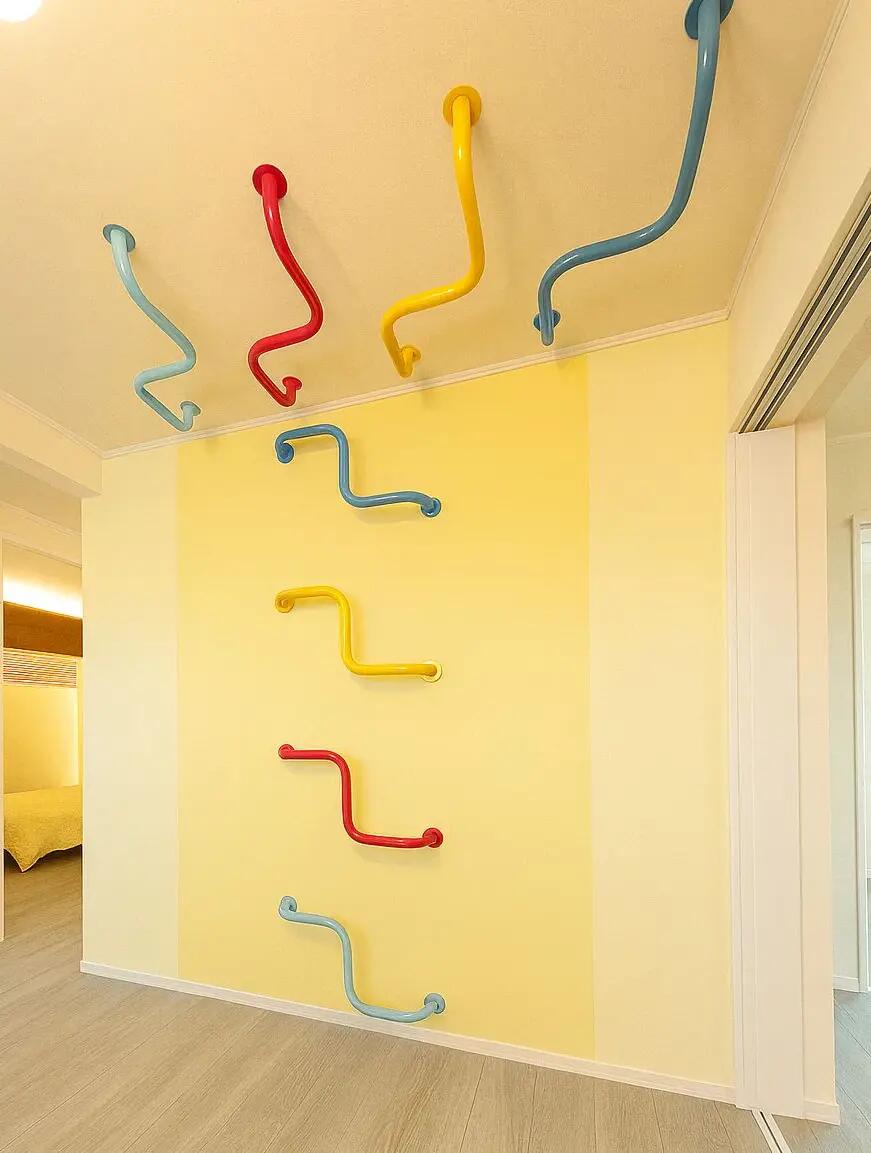 Gebogen Gymnastiek Optrekstang voor Wand en Plafond 6/7