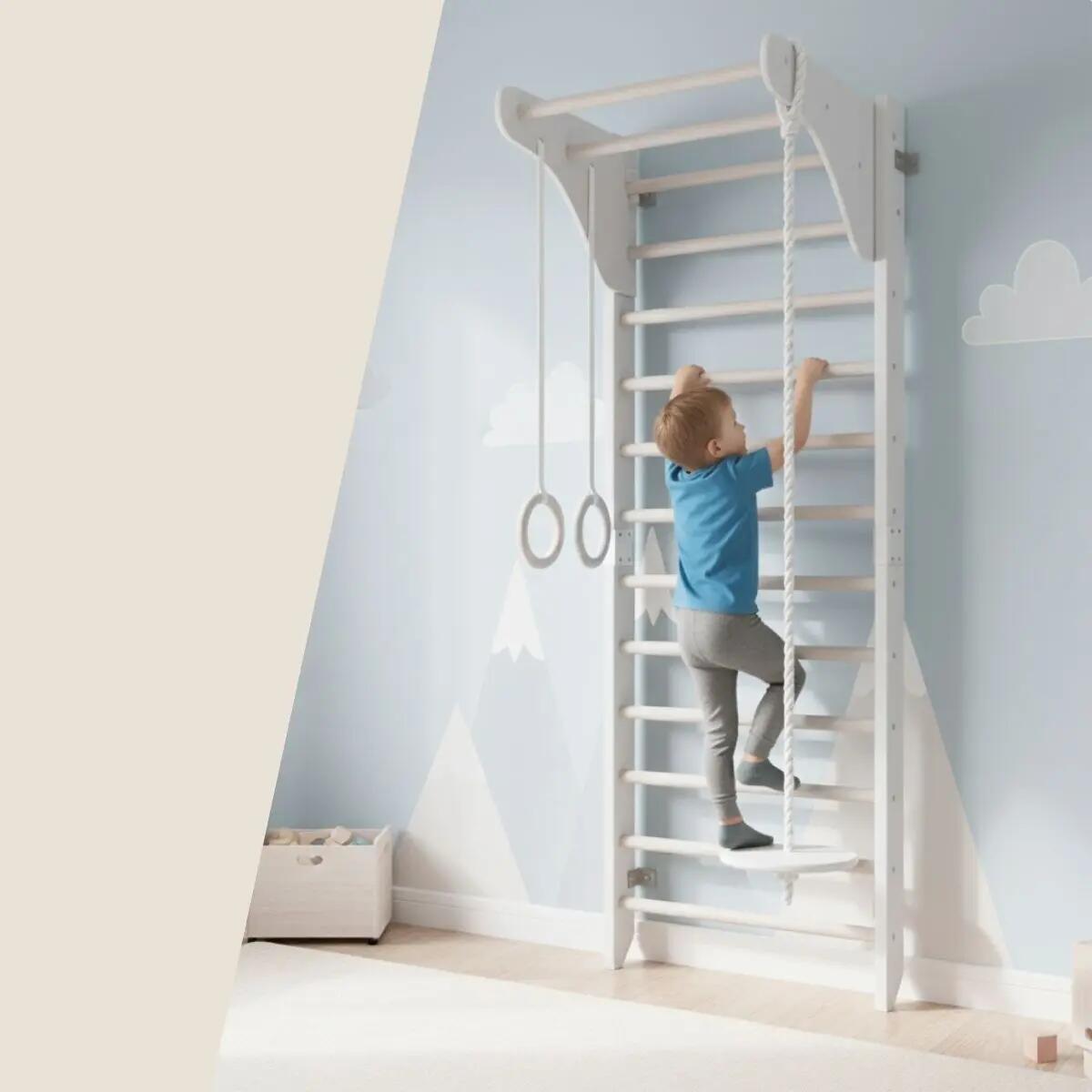 Espalier de gymnastique en bois avec accessoires Kinder Wood 2/7