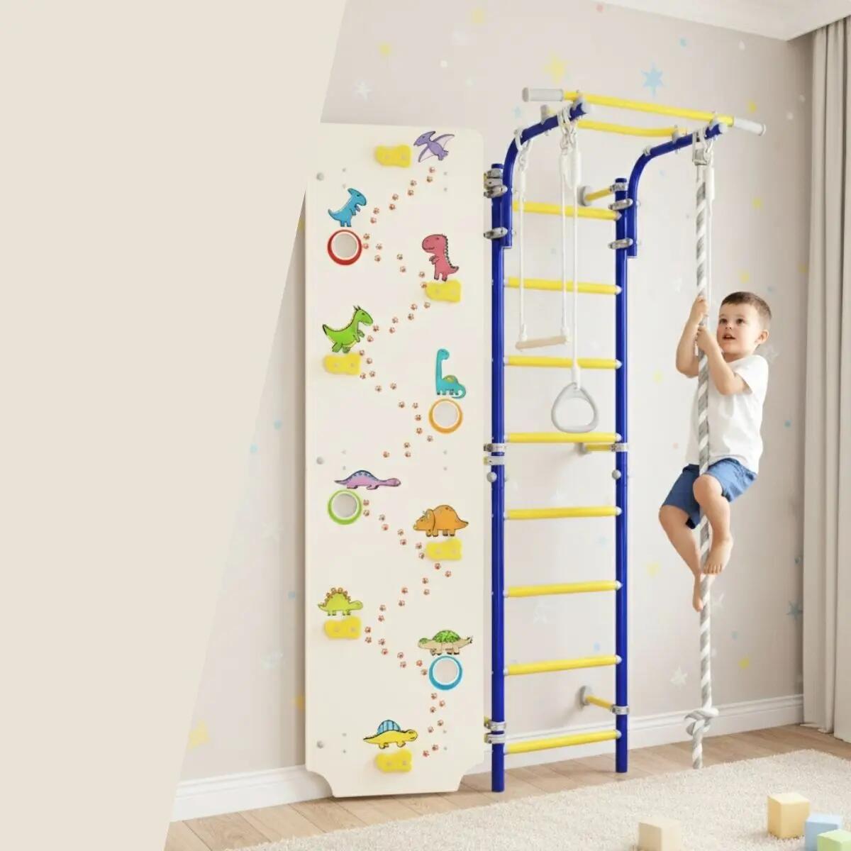 Drabinka gimnastyczna Next 1 + ścianka wspinaczkowa Dino 2/7