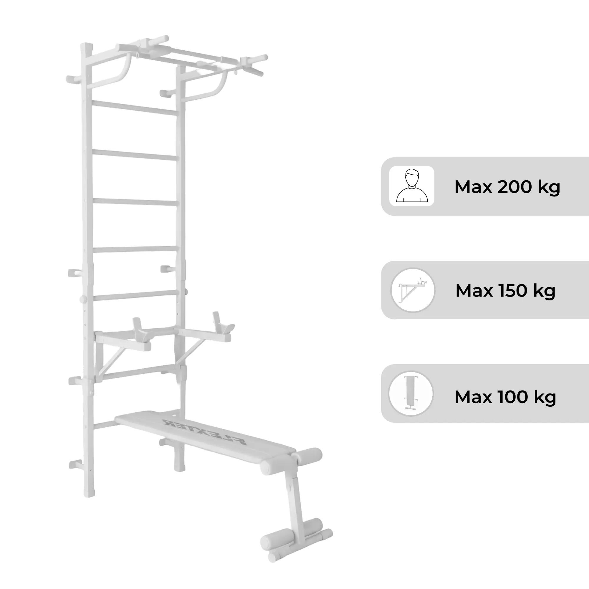 drabinka gimnastyczna Kraft Light 3 w 1 - srebrny 5/7