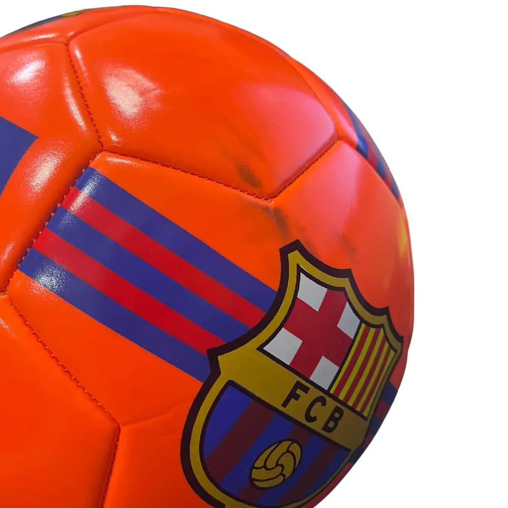 Balón Fútbol FC Barcelona Naranja Fluor Talla 5- JBB1022 3/5