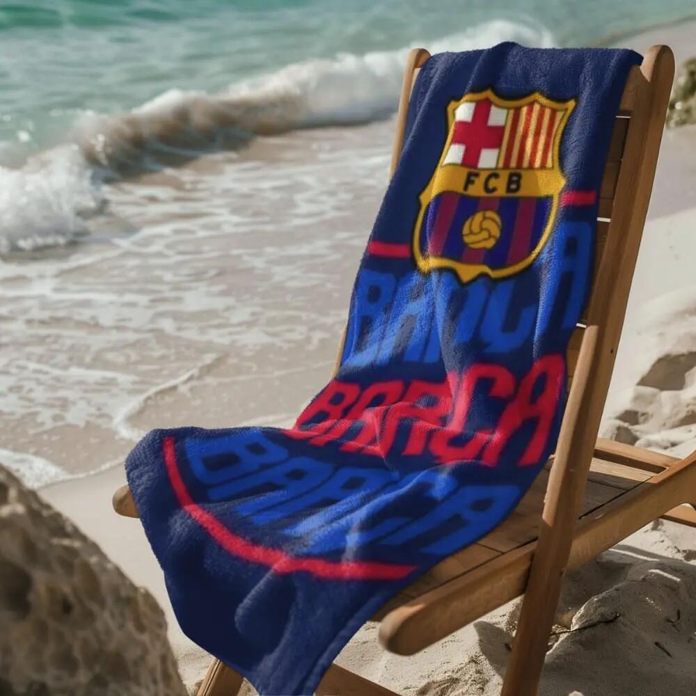 Toalla de microfibra playa Adultos F. C. Barcelona Azul Marino 70x140 cm 4/4