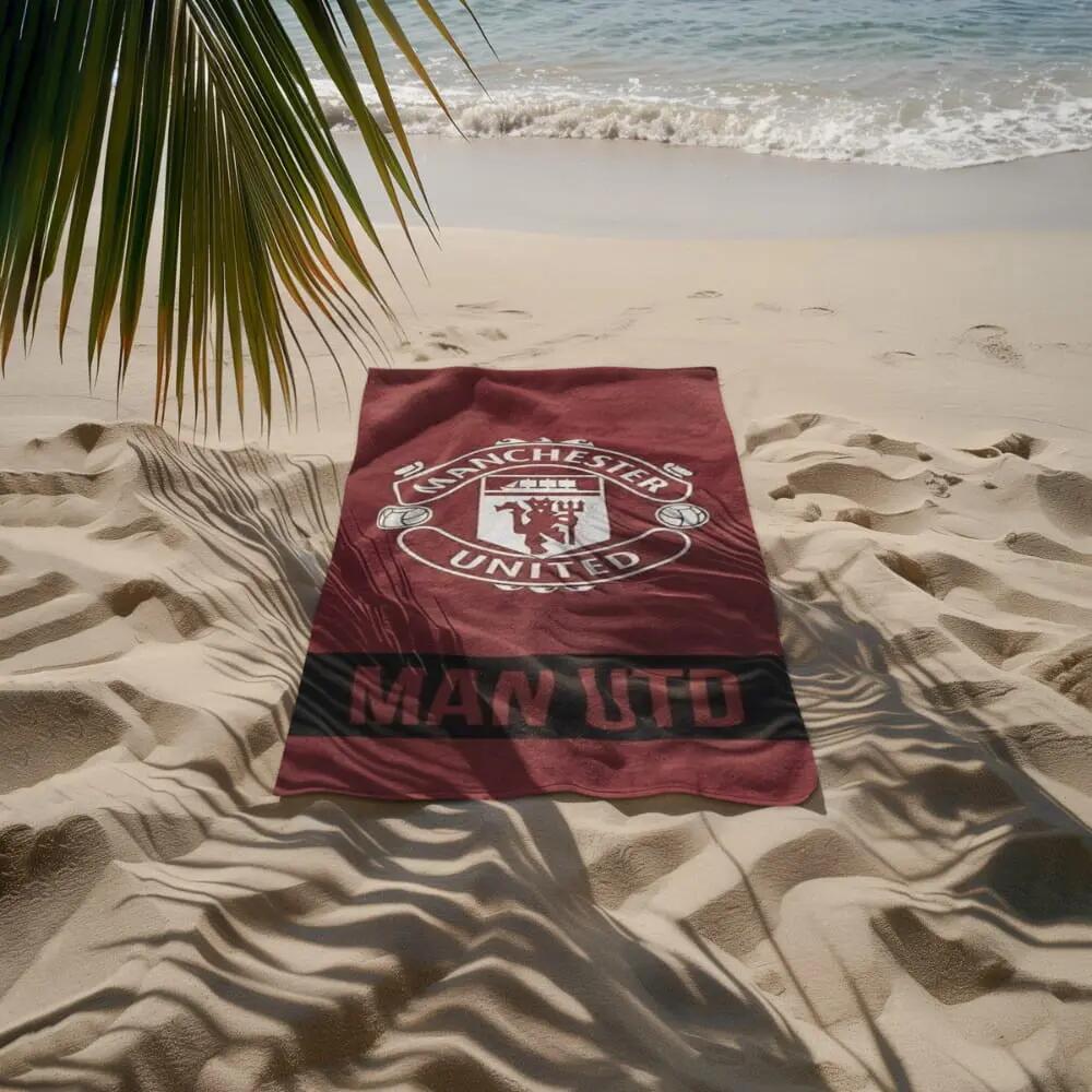 Telo mare in microfibra Adulti Manchester United 70x140 cm Rosso 6/6
