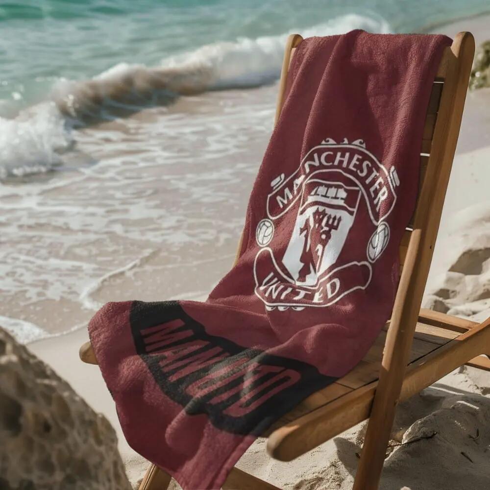 Telo mare in microfibra Adulti Manchester United 70x140 cm Rosso 5/6