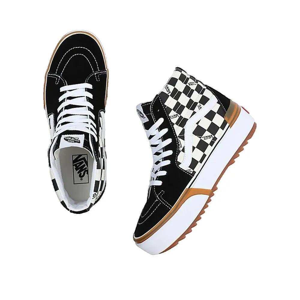 Pantofi Vans Checkerboard Negru și Alb 2/3
