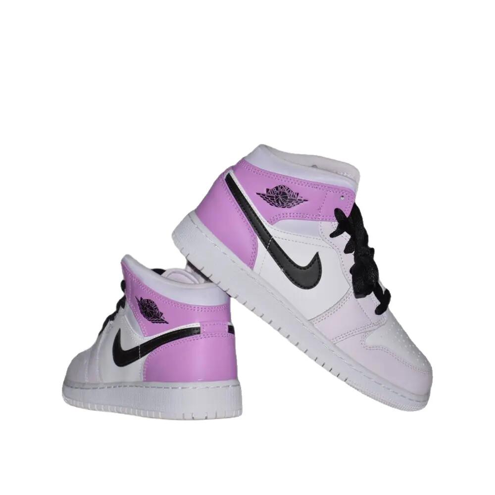 Schoenen - basketbal - unisex - air jordan 1 mid - barely grape 7/9
