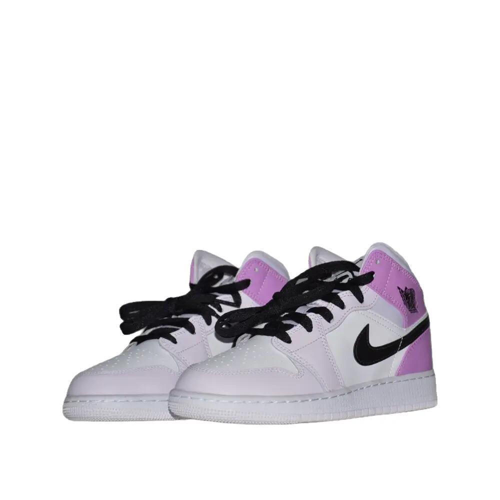 Schoenen - basketbal - unisex - air jordan 1 mid - barely grape 3/9
