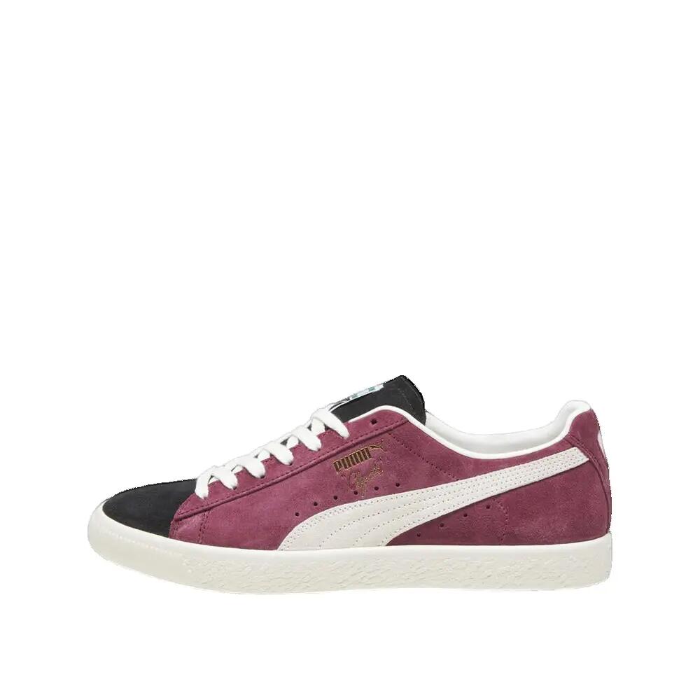 Chaussures PUMA Clyde OG Cuir Suédé Rouge 3/5
