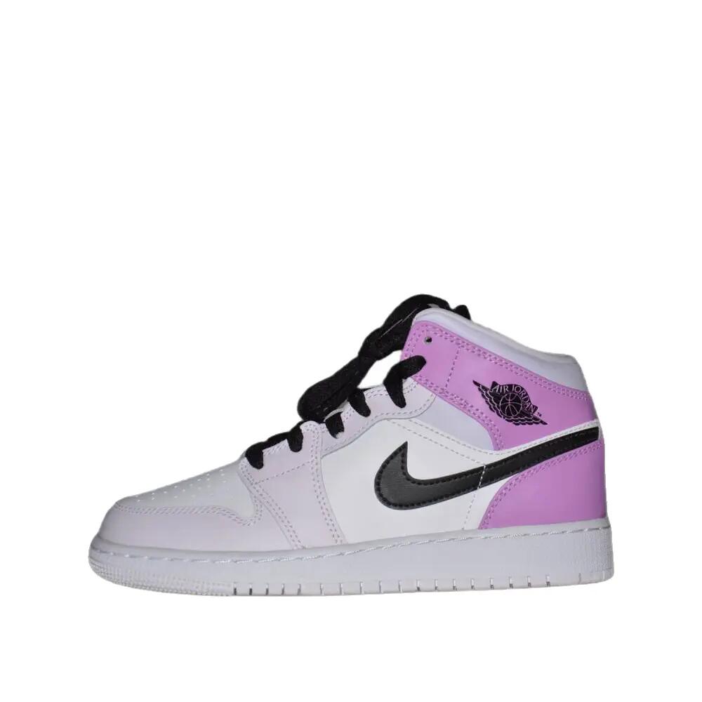 Schoenen - basketbal - unisex - air jordan 1 mid - barely grape 2/9