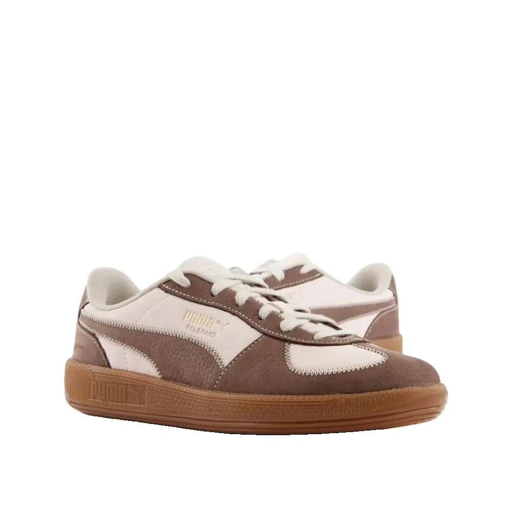 Baskets basses sport femme PUMA Palermo en cuir marron 7/8