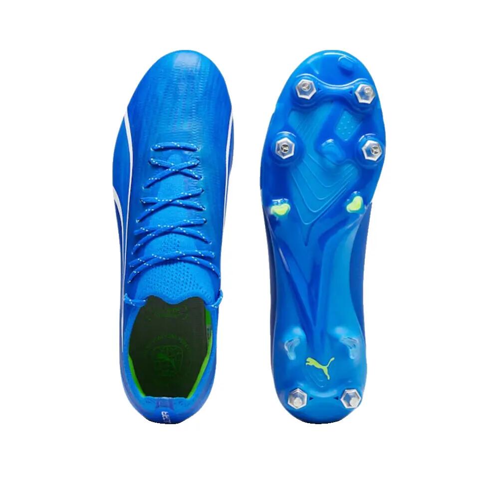 ULTRA ULTIMATE MxSG Fußballschuhe Herren PUMA Ultra Blue White Pro Green 8/9