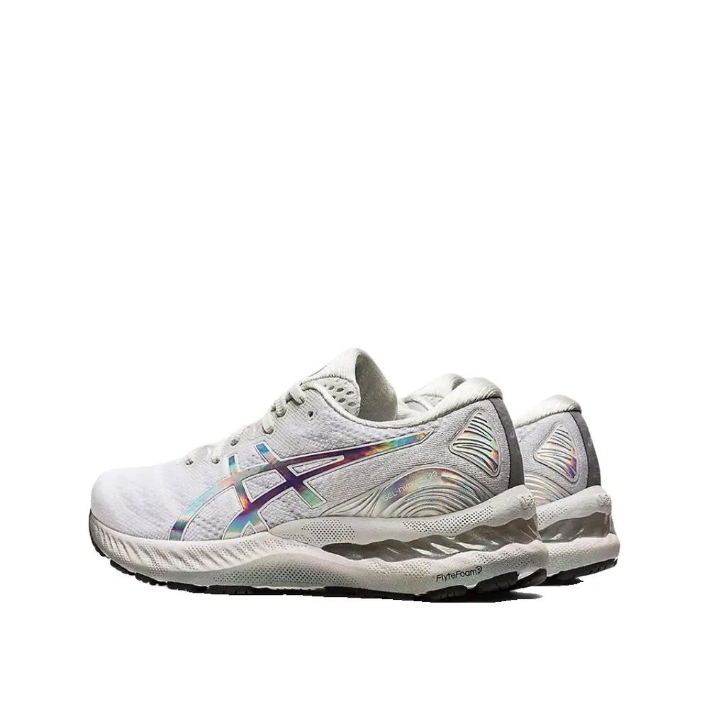 Zapatillas de correr ASICS Gel-Nimbus 23 Platinum Gris glacier/Blanco 3/4