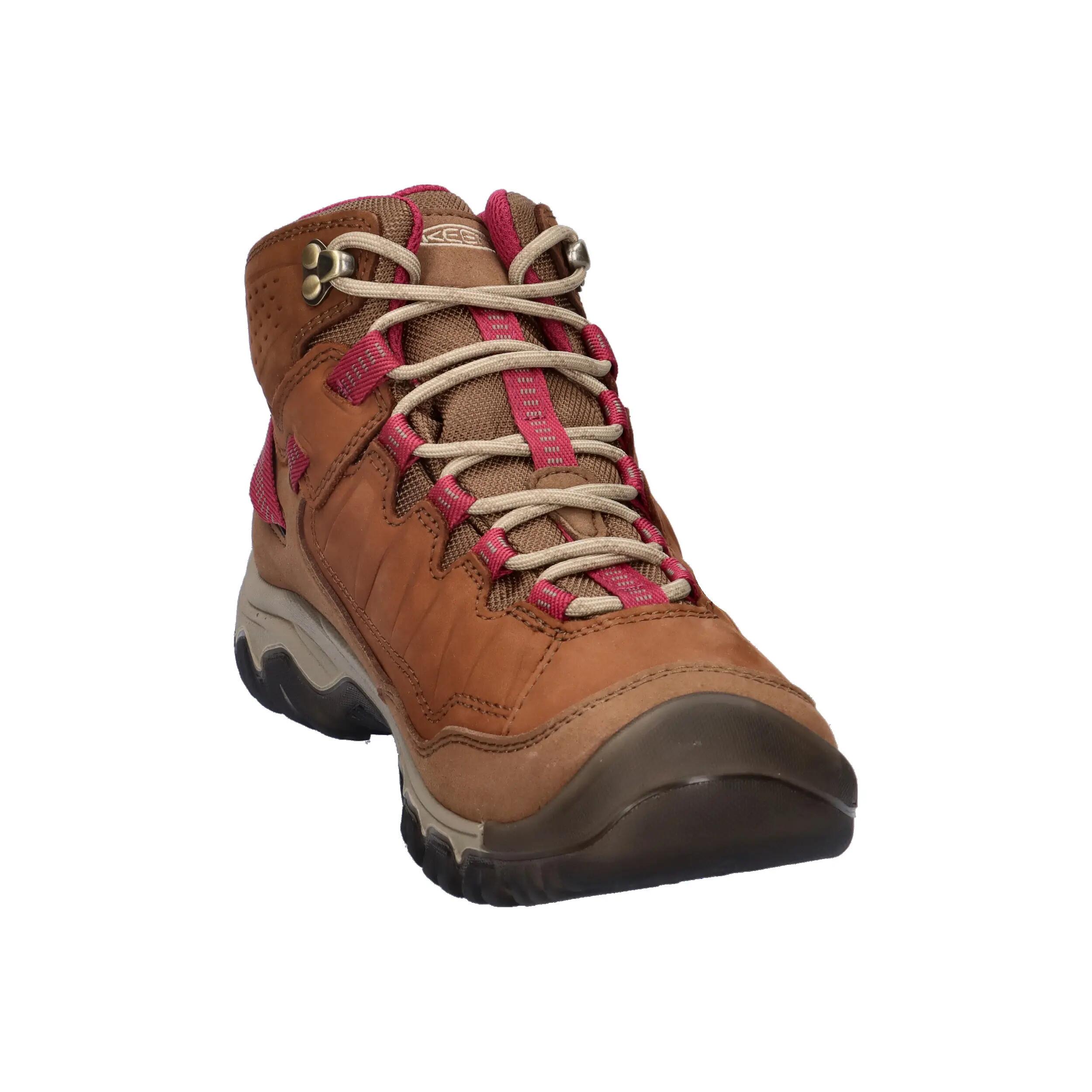 Dames TARGHEE IV MID WP W Wandelschoenen Bisonbruin/Beaujolais-rood 2/14