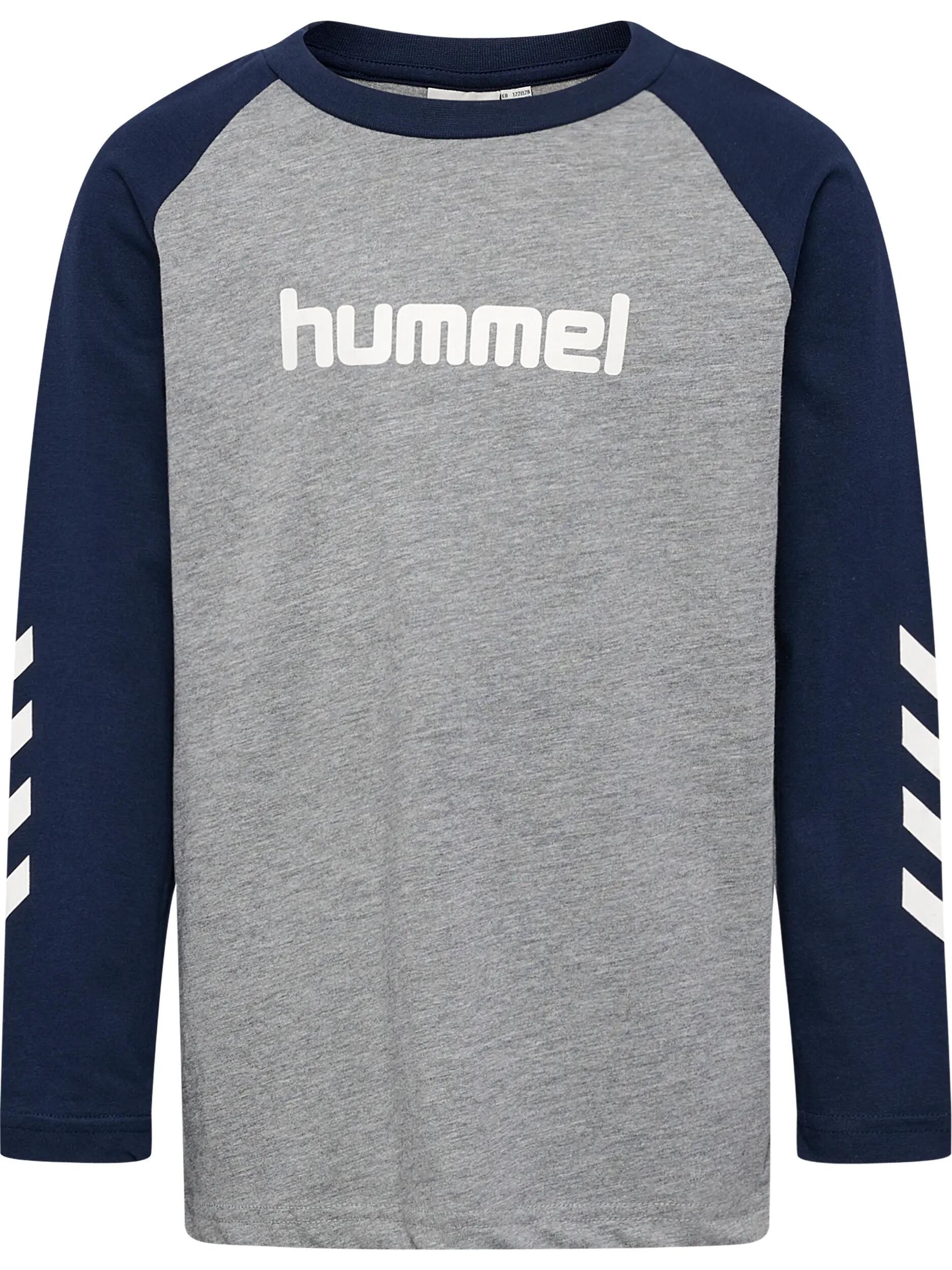 hummel T-shirt manga longa miúdo em algodão biológico com logótipo – GREY 2/6