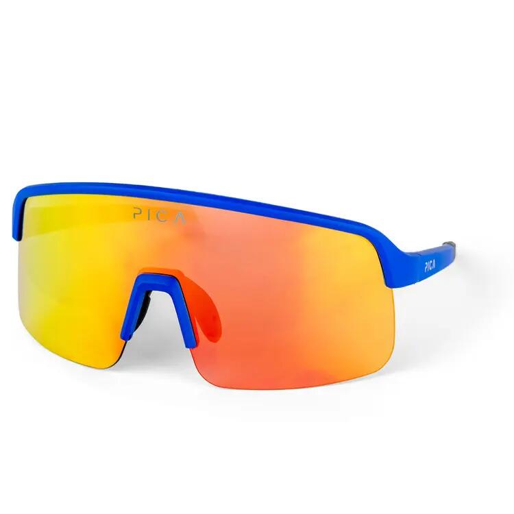 Okulary sportowe PICA LARUS Lustrzane granatowe / pomarańczowe 4/6