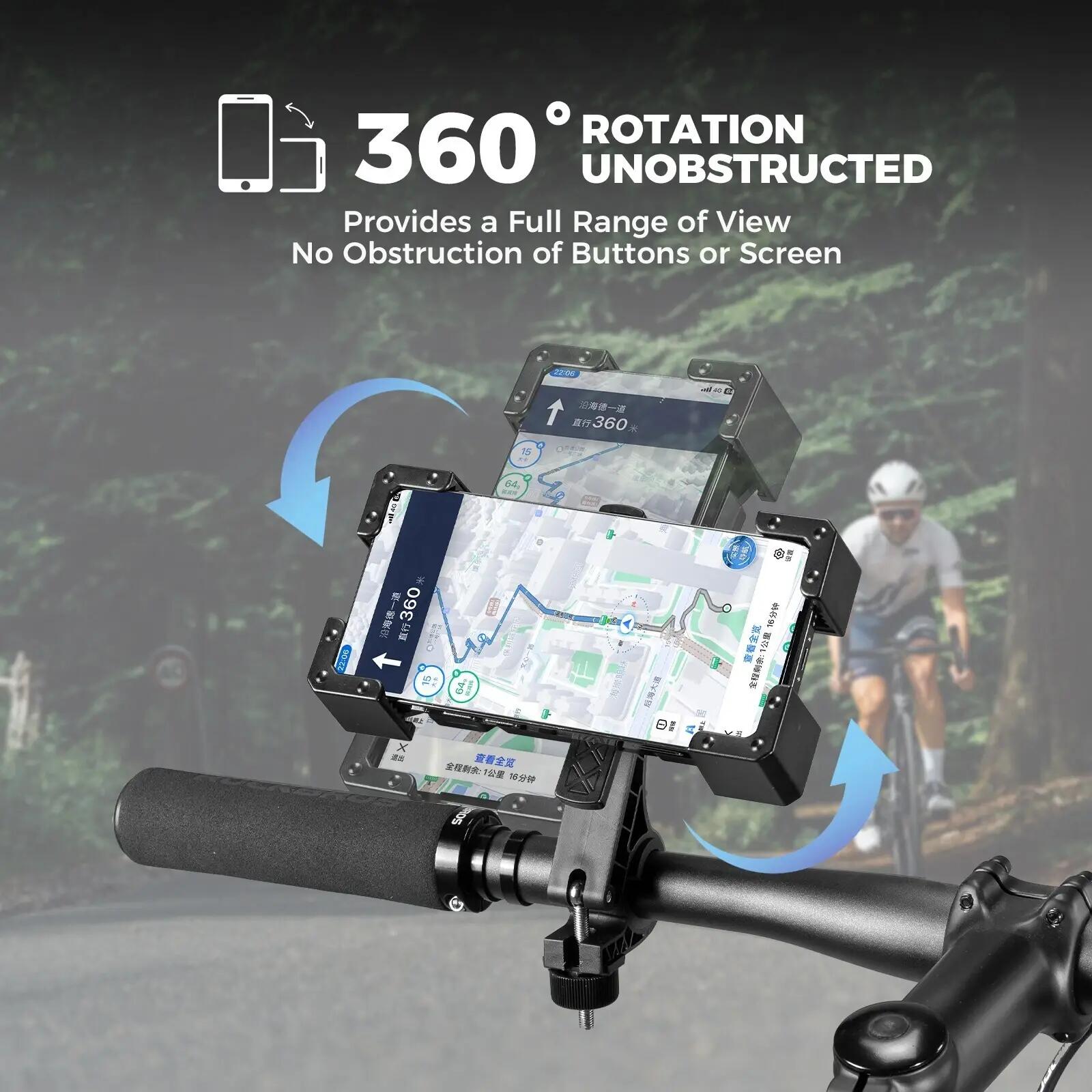 Fahrrad Handyhalterung 360° für Vorbau und Motorrad 4/7