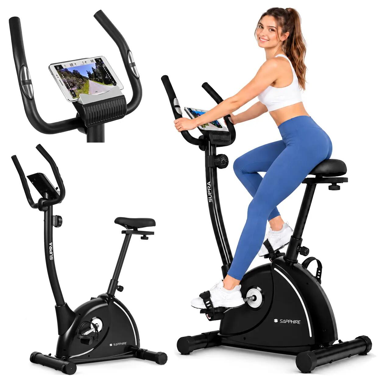 Rower stacjonarny magnetyczny Sapphire SG-280B Supra regulacja siodełka koło 7kg 1/10