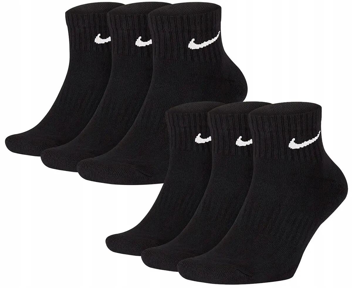 Nike Everyday Cushioned Quarter Socks (3Pk) BLACK/WHITE 7/10