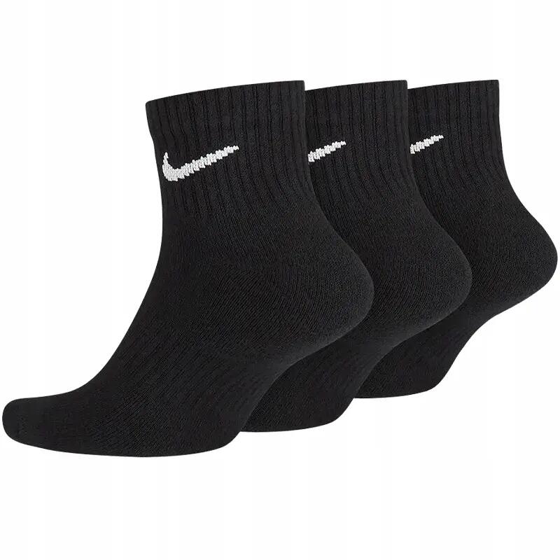 Nike Everyday Cushioned Quarter Socks (3Pk) BLACK/WHITE 10/10